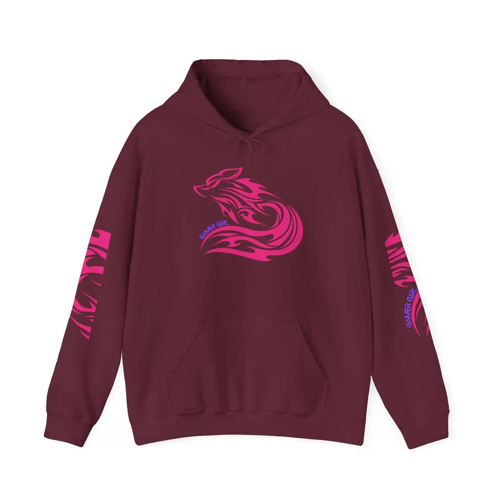 Gamer Girl Hoodie - Unisex Heavy Blend Hoodie with Printed Sleeve Sweatshirt
