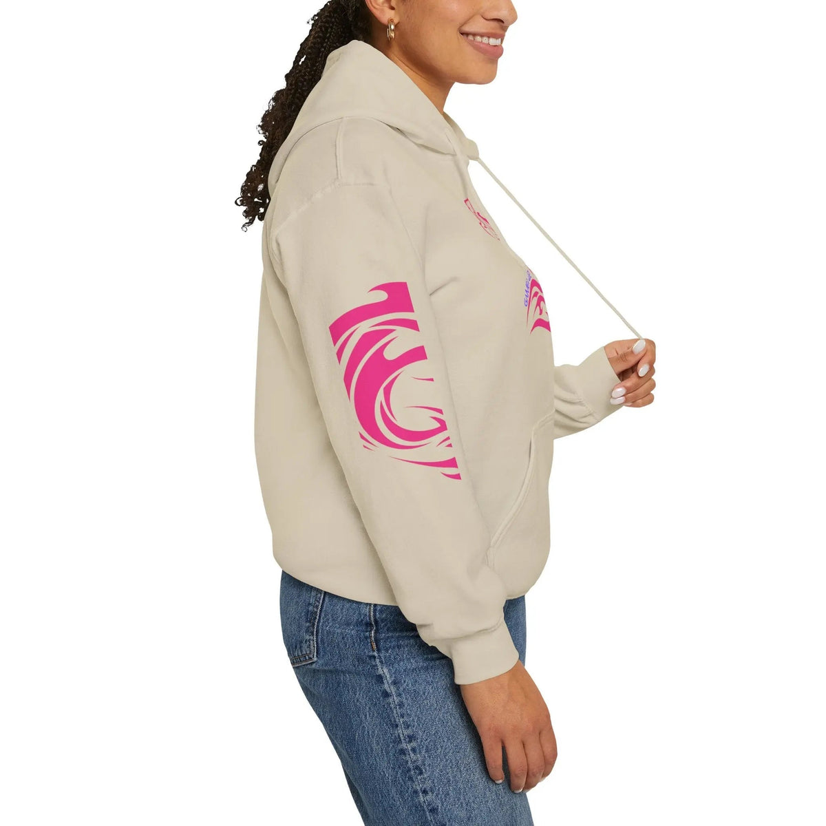 Gamer Girl Hoodie - Unisex Heavy Blend Hoodie with Printed Sleeve Sweatshirt