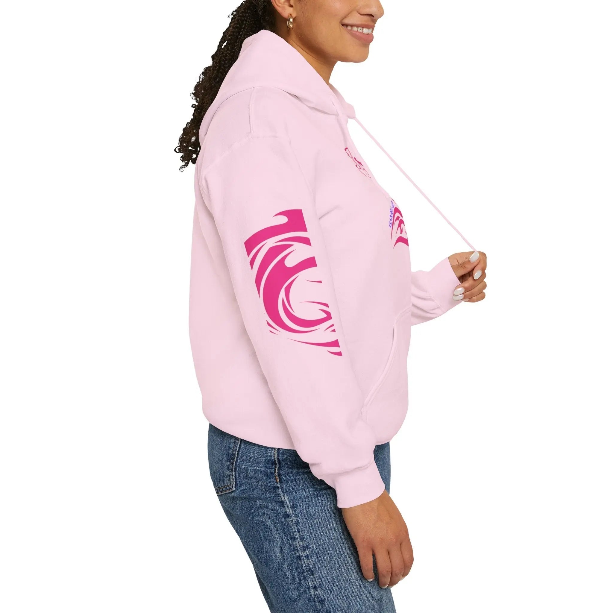 Gamer Girl Hoodie - Unisex Heavy Blend Hoodie with Printed Sleeve Sweatshirt