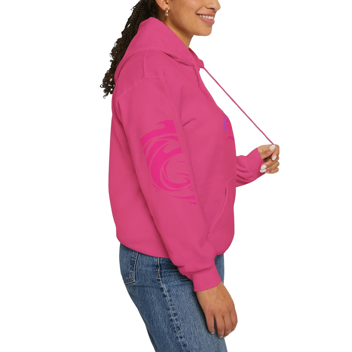 Gamer Girl Hoodie - Unisex Heavy Blend Hoodie with Printed Sleeve Sweatshirt