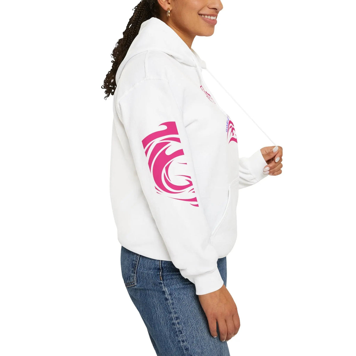Gamer Girl Hoodie - Unisex Heavy Blend Hoodie with Printed Sleeve Sweatshirt
