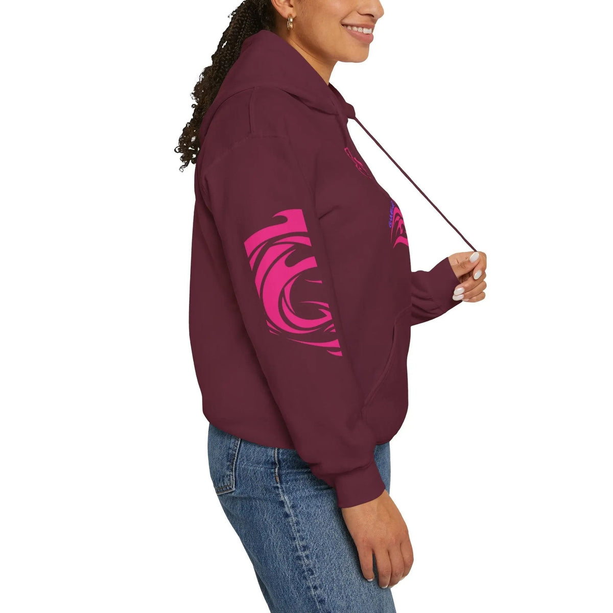 Gamer Girl Hoodie - Unisex Heavy Blend Hoodie with Printed Sleeve Sweatshirt