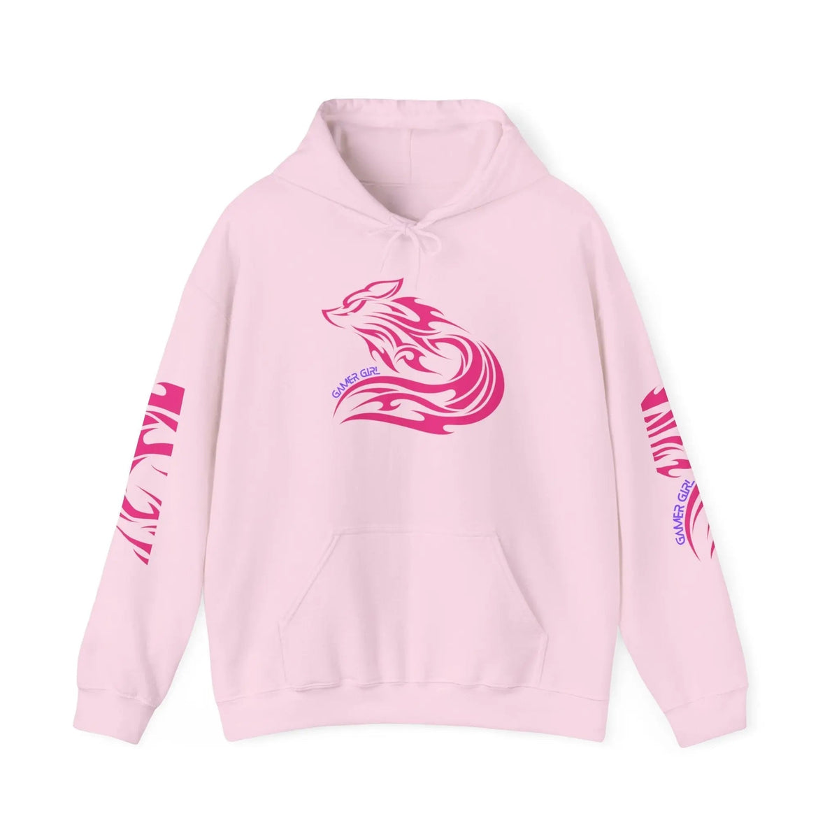 Gamer Girl Hoodie - Unisex Heavy Blend Hoodie with Printed Sleeve Sweatshirt